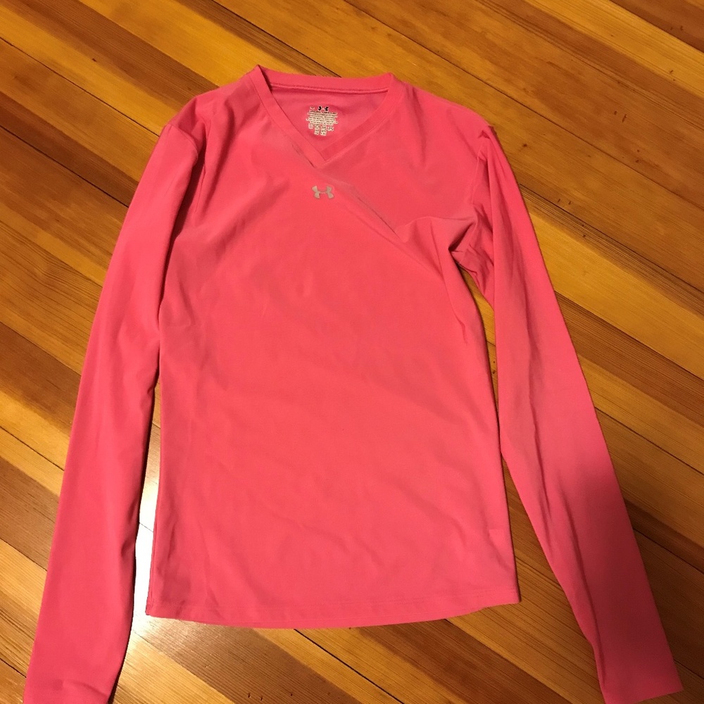 Pink M Under Armour Long Sleeve Top